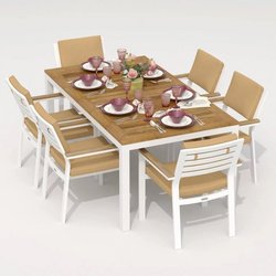 Садовая мебель для отдыха Ideal patio outdoor style TELLA BONTA 180 beige алюминий бежевый : стол, 6 стульев