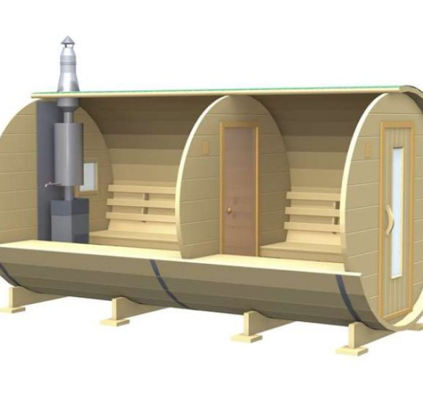 Баня-бочка проект №4