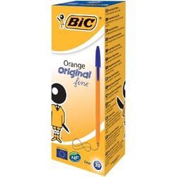 Ручка шариковая одноразовая BIC Orange синяя (толщина линии 0.3 мм)