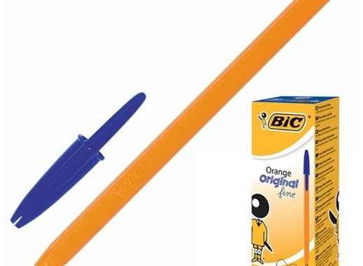 Ручка шариковая одноразовая BIC Orange синяя (толщина линии 0.3 мм)