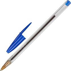 Ручка шариковая одноразовая BIC Cristal цвет чернил синий ,  толщина линии письма  0.32 мм