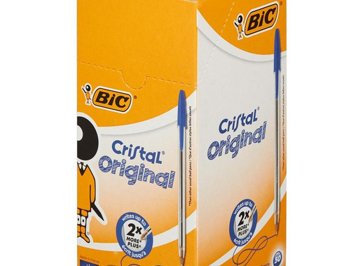 Ручка шариковая одноразовая BIC Cristal цвет чернил синий ,  толщина линии письма  0.32 мм