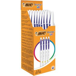 Ручка шариковая одноразовая BIC Cristal, цвет чернил  синий , толщина линии 0.32 мм,  цвет корпуса белый