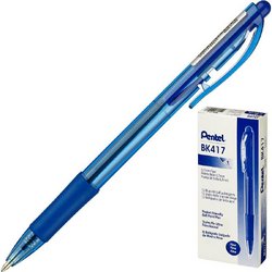 Ручка шариковая автоматическая Pentel BK417-C синяя (толщина линии 0.3 мм)