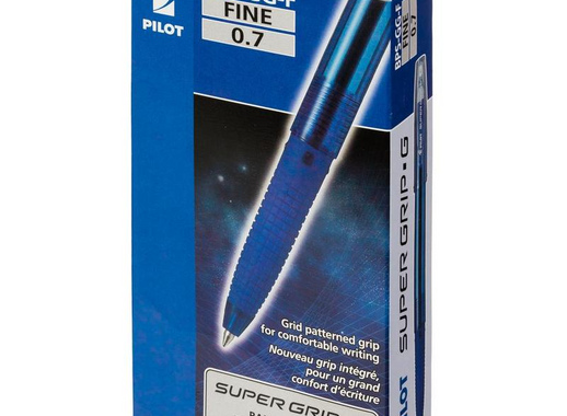 Ручка шариковая Pilot Super Grip BPS-GG-F-L синяя (толщина линии 0.22 мм)