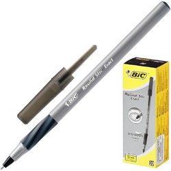 Ручка шариковая одноразовая BIC Round Stic Exact черная (толщина линии 0.28 мм)