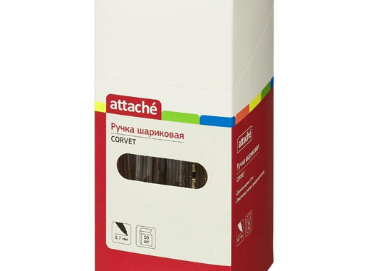 Ручка шариковая Attache Corvet красная (толщина линии 0.7 мм)