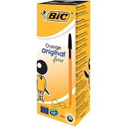 Ручка шариковая одноразовая BIC Orange черная (толщина линии 0.3 мм)