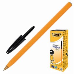 Ручка шариковая одноразовая BIC Orange черная (толщина линии 0.3 мм)