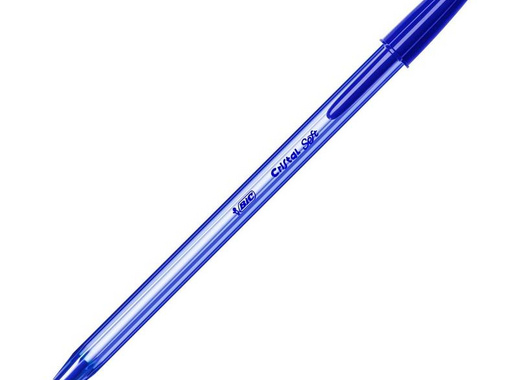 Ручка шариковая одноразовая Bic Cristal Soft синяя (толщина линии 0.35 мм)