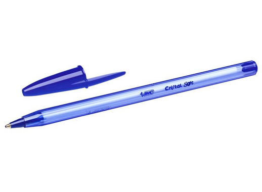 Ручка шариковая одноразовая Bic Cristal Soft синяя (толщина линии 0.35 мм)