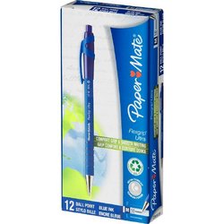 Ручка шариковая автоматическая Paper Mate Flex Grip синяя (толщина линии 0.8 мм)