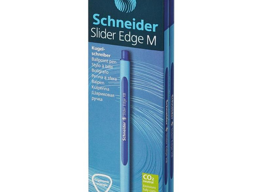 Ручка шариковая одноразовая Schneider Slider Edge M синяя (толщина линии 0.5 мм)