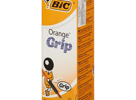 Ручка шариковая одноразовая BIC Orange grip fine черная (толщина линии 0.3 мм)