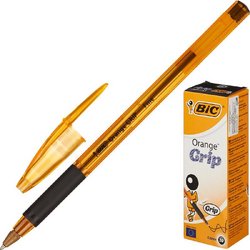 Ручка шариковая одноразовая BIC Orange grip fine черная (толщина линии 0.3 мм)