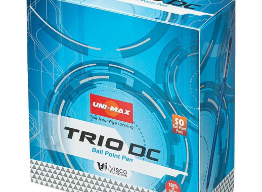 Ручка шариковая одноразовая Unimax Trio DC Fashion розовая (толщина линии 0.7 мм)