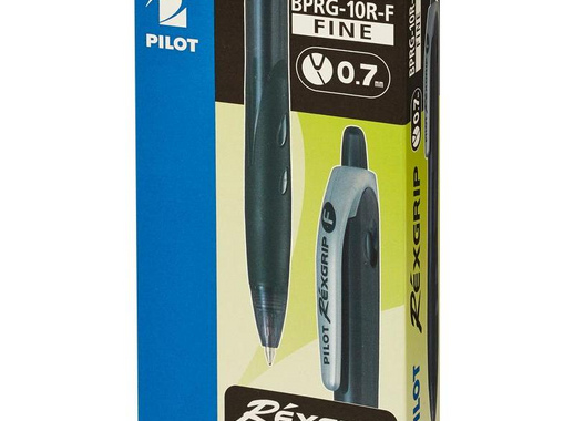 Ручка шариковая автоматическая Pilot BPRG-10R-F Rex Grip черная (толщина линии 0.32 мм)