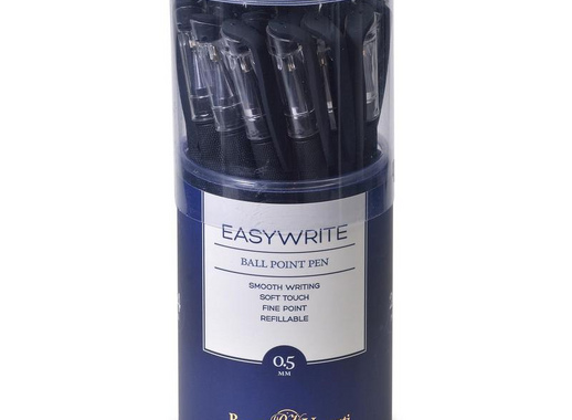 Ручка шариковая Bruno Visconti EasyWrite Black синяя (толщина линии 0.5 мм) (артикул производителя 20-0051)