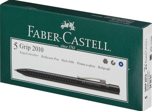 Ручка шариковая автоматическая Faber-Castell Grip розовая (толщина линии 0.7 мм)