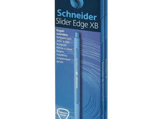 Ручка шариковая одноразовая Schneider Slider Edge голубая (толщина линии 0.9 мм)