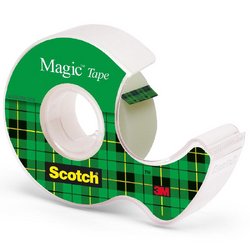 Клейкая лента канцелярская Scotch Magic прозрачная 19 мм х 7.5 м