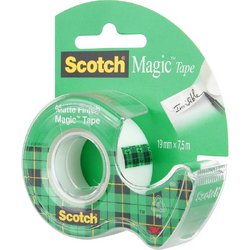 Клейкая лента канцелярская Scotch Magic прозрачная 19 мм х 7.5 м