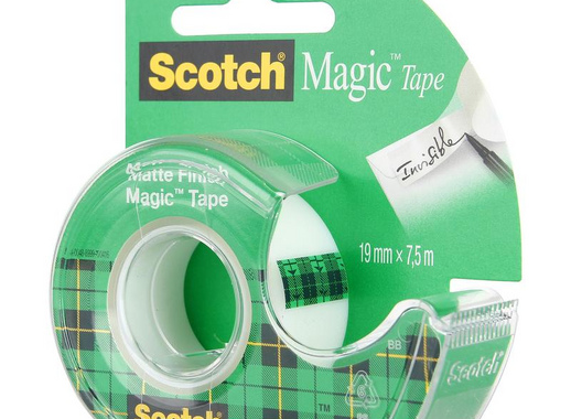 Клейкая лента канцелярская Scotch Magic прозрачная 19 мм х 7.5 м