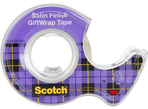 Клейкая лента канцелярская Scotch Satin полуматовая 19 мм х 7.5 м (с диспенсером)