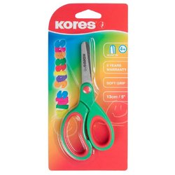 Ножницы детские Kores Softgrip (130 мм, с эргономичными ручками)