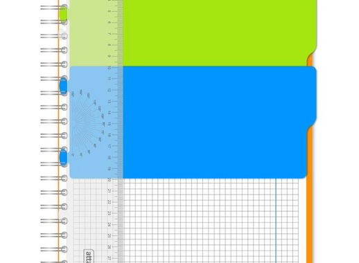 Бизнес-тетрадь Attache Fantasy А4 140 листов оранжевая в клетку 2 разделителя на спирали (223х298 мм)