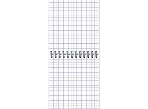 Блокнот Микровельвет A6 50 листов зеленый в клетку на спирали (101х145 мм)