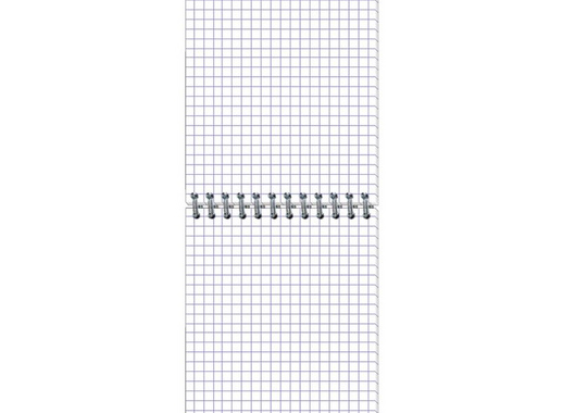 Блокнот Микровельвет А6 50 листов бордовый в клетку на спирали (101х145 мм)