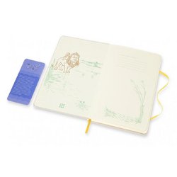 Блокнот Moleskine Le Wizard of Oz Large A5 120 листов без линовки белый/желтый на сшивке (130x210 мм)