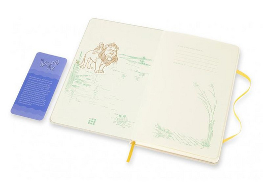 Блокнот Moleskine Le Wizard of Oz Large A5 120 листов без линовки белый/желтый на сшивке (130x210 мм)