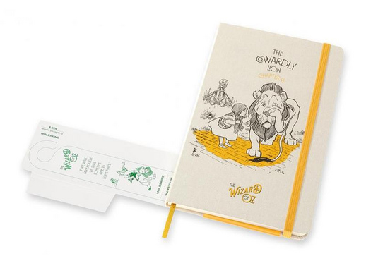 Блокнот Moleskine Le Wizard of Oz Large A5 120 листов без линовки белый/желтый на сшивке (130x210 мм)