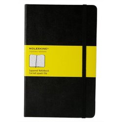 Блокнот Moleskine Classic Large A5+ 120 листов черный в клетку на сшивке (130x210 мм)