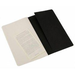 Блокнот Moleskine Cahier Journal Large A5 40 листов черный без линовки на сшивке (130x210 мм)