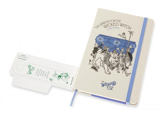 Блокнот Moleskine Le Wizard of Oz Large A5 120 листов в линейку белый/красный на сшивке (130x210 мм)