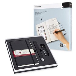 Набор Smart Writing блокнот Moleskine A5- 88 листов черный в линейку на сшивке (130x210 мм) + ручка