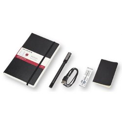 Набор Smart Writing блокнот Moleskine A5- 88 листов черный в линейку на сшивке (130x210 мм) + ручка