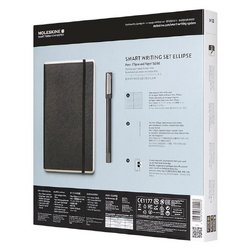 Набор Smart Writing блокнот Moleskine A5- 88 листов черный в линейку на сшивке (130x210 мм) + ручка