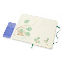 Блокнот Moleskine Le Wizard of Oz Large A5 120 листов в линейку белый/зеленый на сшивке (130x210 мм)