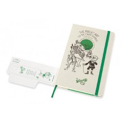 Блокнот Moleskine Le Wizard of Oz Large A5 120 листов в линейку белый/зеленый на сшивке (130x210 мм)