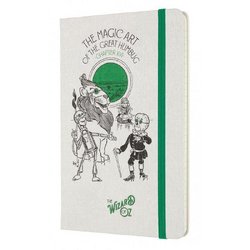 Блокнот Moleskine Le Wizard of Oz Large A5 120 листов в линейку белый/зеленый на сшивке (130x210 мм)