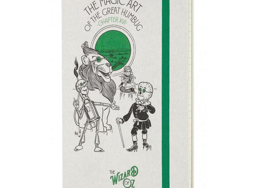 Блокнот Moleskine Le Wizard of Oz Large A5 120 листов в линейку белый/зеленый на сшивке (130x210 мм)