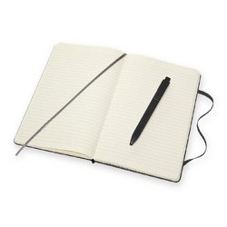 Набор Classic блокнот Moleskine A5- 120 листов черный в линейку на сшивке (130x210 мм) + ручка