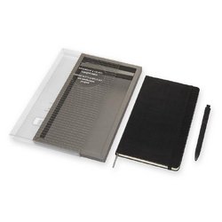 Набор Classic блокнот Moleskine A5- 120 листов черный в линейку на сшивке (130x210 мм) + ручка