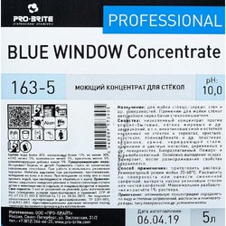 Моющее средство для стекол Pro-Brite Blue Window Concentrate (163-5) 5 л (концентрат)