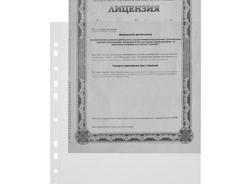 Файл-вкладыш Attache Selection А4+ 90 мкм прозрачный гладкий 10 штук в упаковке