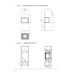 Готовый дровяной каминокомплект Nordpeis Box (топка N-20U, черный)